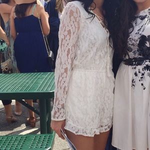 Cute white lace romper